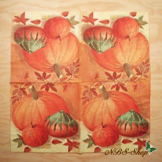 Motivserviette - Kürbis
