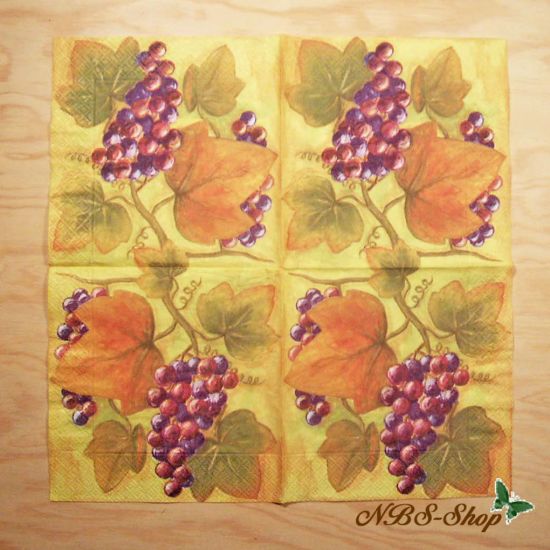 Motivserviette - Weintrauben