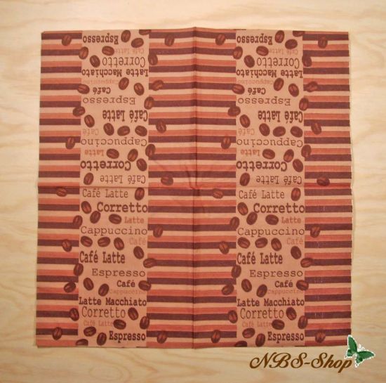 Motivserviette - Kaffee