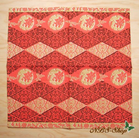 Motivserviette - Rautenmuster