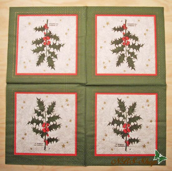 Motivserviette - Ilex