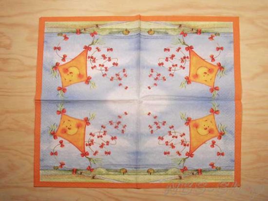 Motivserviette - Herbstdrachen