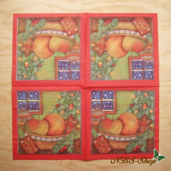 Motivserviette - Bunter Teller