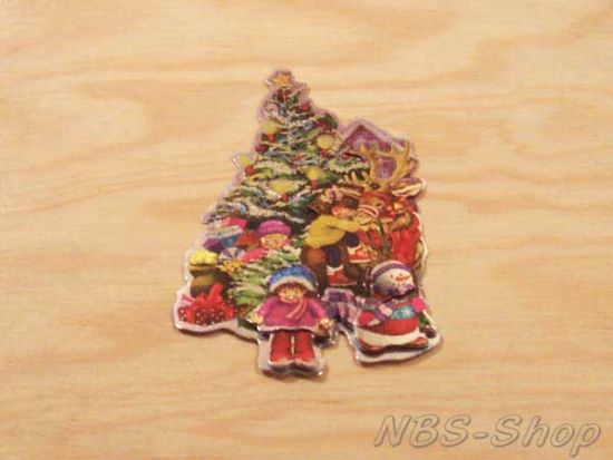 3D Motiv Kinder am Weihnachtsbaum