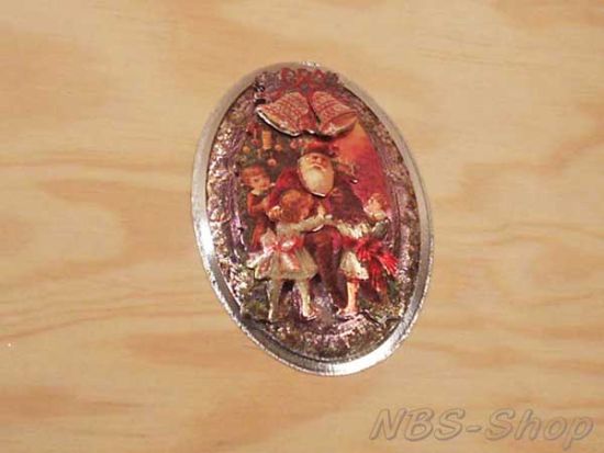 3D Motiv Weihnachtsmann mit Kindern