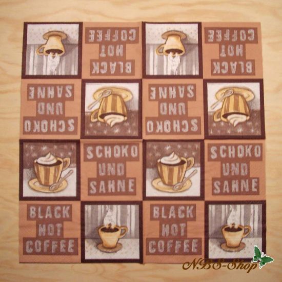 Motivserviette - Schoko und Kaffee