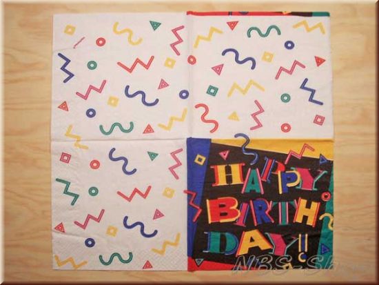 Papier-Servietten Happy Birthday