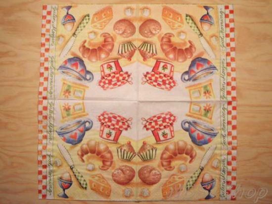 Motivserviette - Frühstück