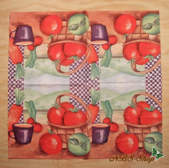 Motivserviette - Gemüse