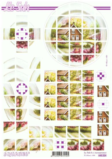 Squares Teller mit Motiv