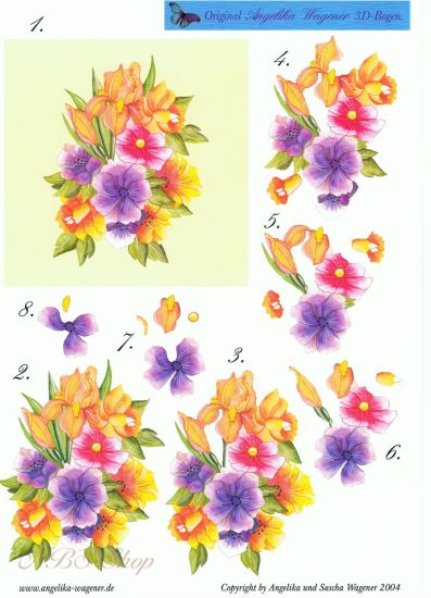 3D Bogen Frühlingsblumen - Bild