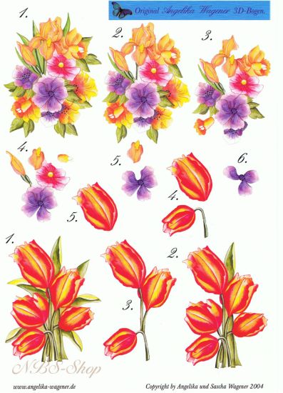 3D Bogen Frühlingsblumen 1