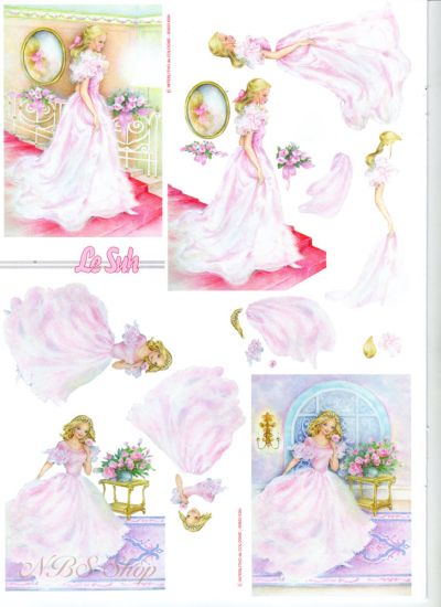 3D Bogen Braut in Rosa