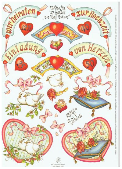 3D Bogen Dreh-Motiv zur Hochzeit