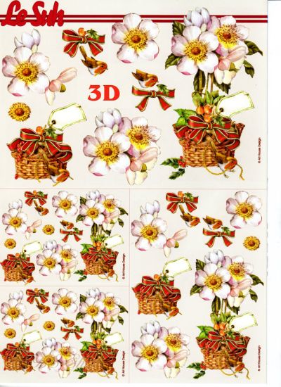 3D Bogen Christrose 3er