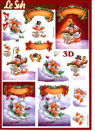 3D Bogen Winter-Enten