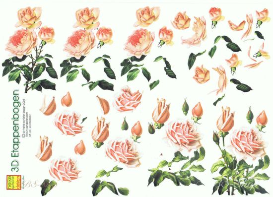 3D Bogen Rosen, groß