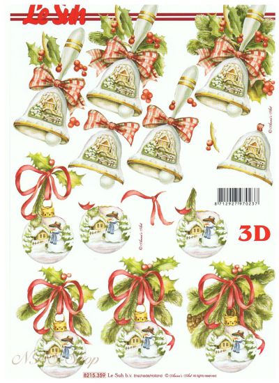 3D Bogen Porzellan-Glocke und Kugel