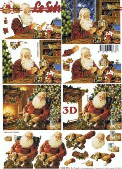 3D Bogen Weihnachtsmann Nostalgie
