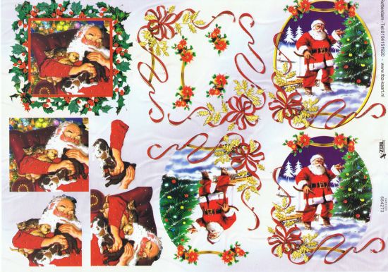 3D Bogen Weihnachtsmann schlafend