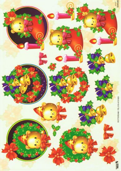 3D Bogen Teddy und Glocken