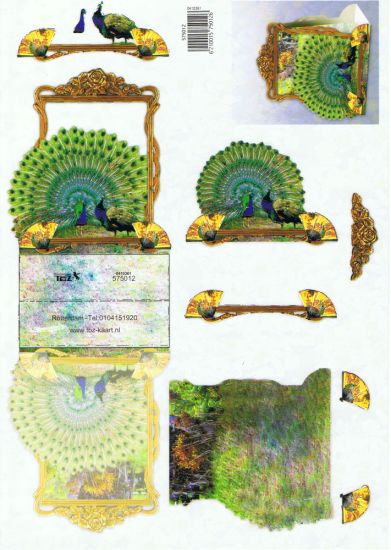 3D Bogen Aufsteller Pfauen