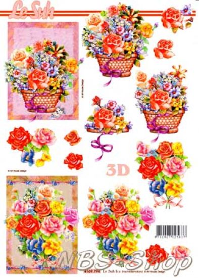 3D Bogen Rosenstrauß