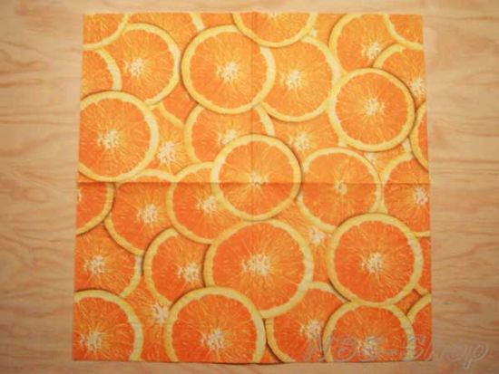 Motivserviette - Orangen