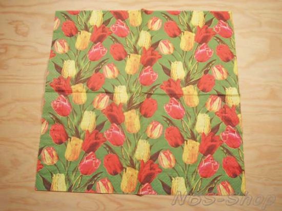 Motivserviette - Tulpen