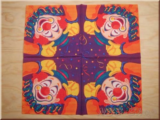 Papier-Servietten Clown