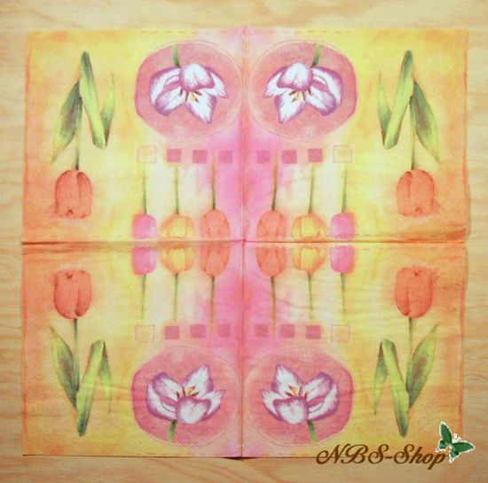 Motivserviette - Tulpen 2