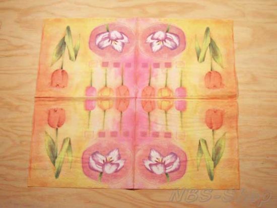 Motivserviette - Tulpen 2