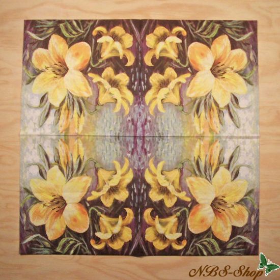 Motivserviette - Lilien