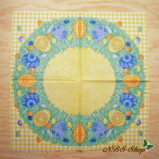 Motivserviette - Osterkranz