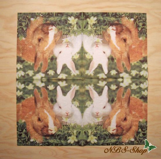 Motivserviette - Hasen