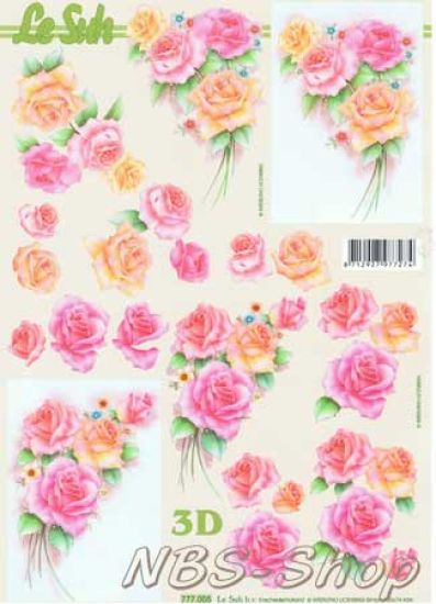 3D Bogen Rosen rosa