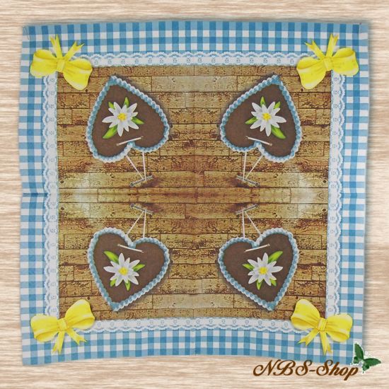 Motivserviette - Lebkuchenherz