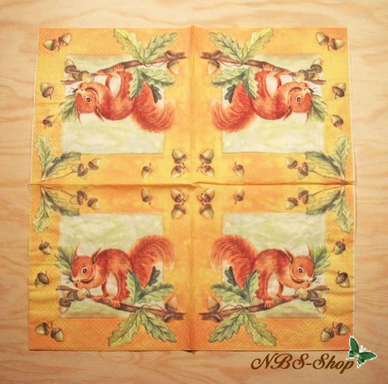 Motivserviette - Eichhörnchen