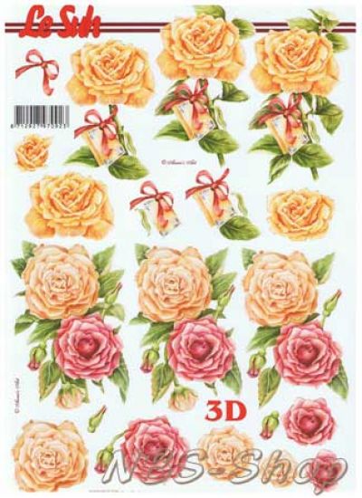 3D Bogen Rosen mit Brief