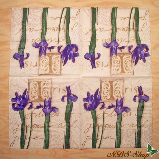 Motivserviette - Iris