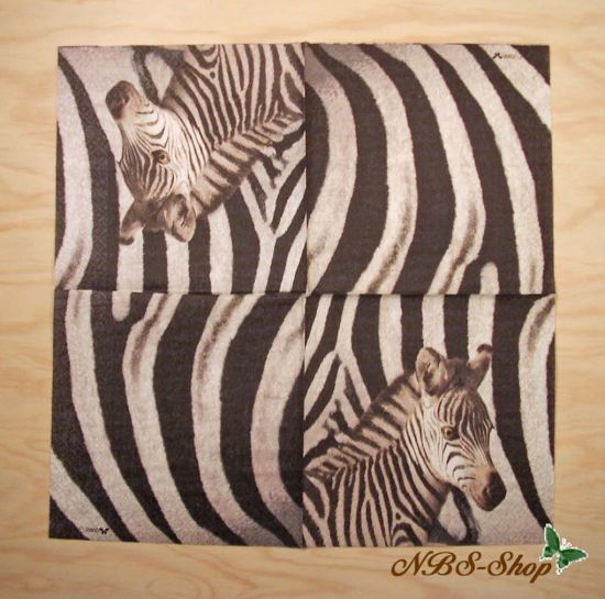 Motivserviette - Zebra