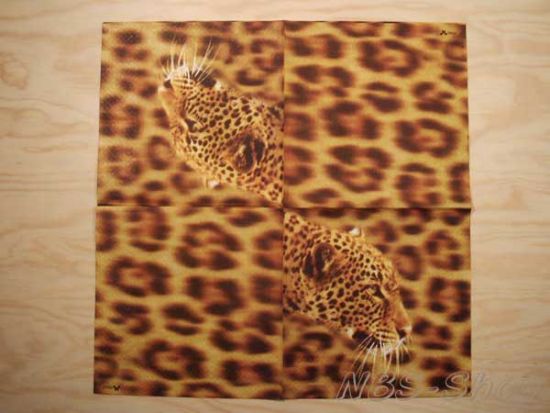 Motivserviette - Leopard