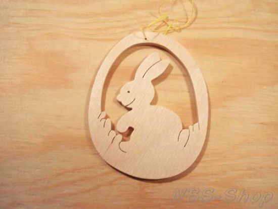 Holzbildchen zum Anhängen - Hase