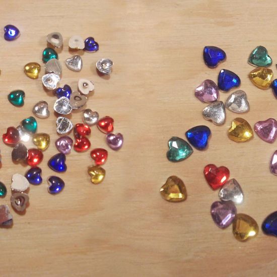 Schmucksteine Herzen