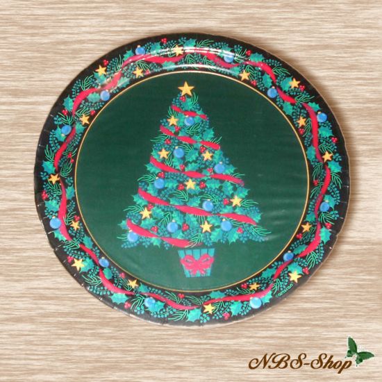 Pappgeschirr Teller Weihnachtsbaum