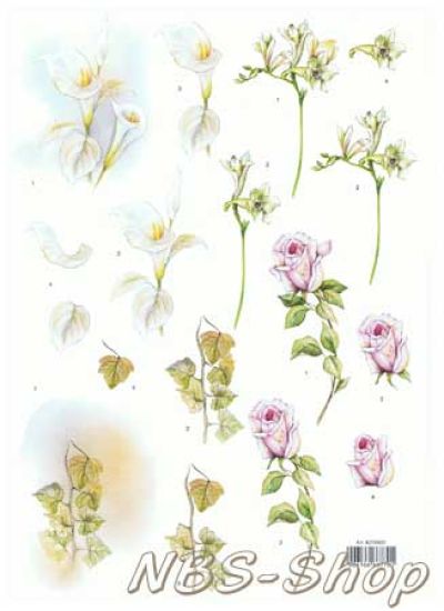 3D Bogen Rose und Calla