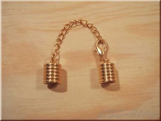 Endkappen mit Verschluss gerillt 6mm