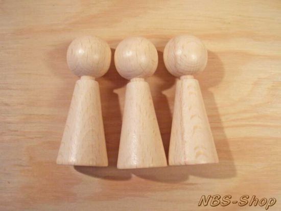 Holz - Figurenkegel / Spielpüppchen - 60mm