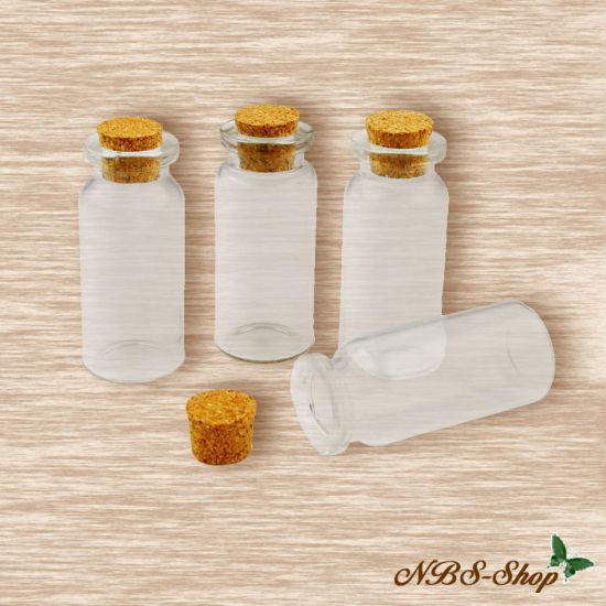 Glasfläschchen mit Korken 2. Wahl