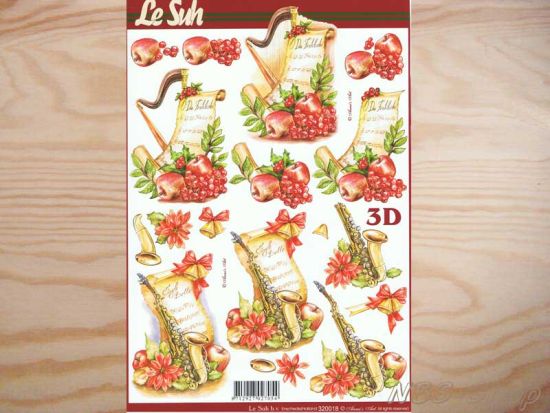 3D Bogen Harfe und Saxophon